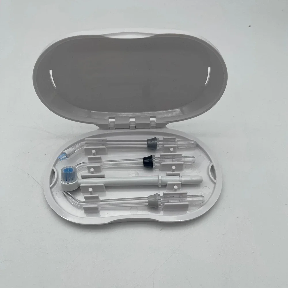 Waterpik Water Flosser Tip Storage Case with 4 Replacement Tips White Ventilated
